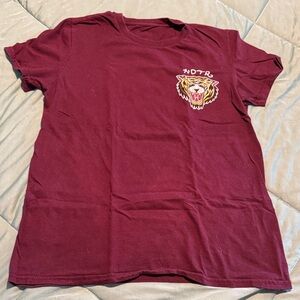 Maroon Graphic ADTR T-Shirt with Tiger Patch